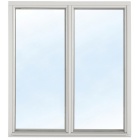 3-glas fast fönster med bågpost i trä