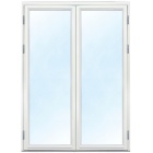 3-glas parfönsterdörr i helglas i trä